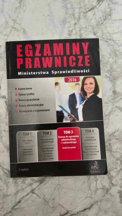 Egzaminy prawnicze 2016 tom 3 wyd. 3 Beck kazusy egzamin karne cywilne