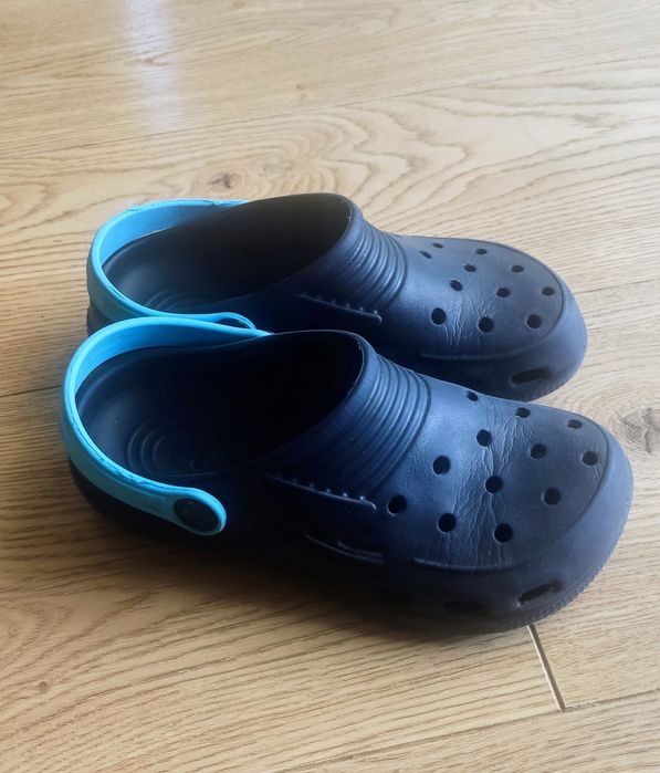 Klapki chłopięce sandałki w stylu crocs - granatowe - Lemigo - r.32