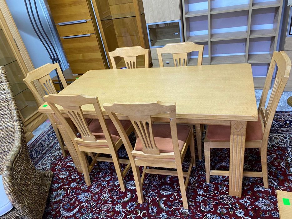 Stół +  6 krzeseł – komplet drewniany  DOWOZ DO DOMU