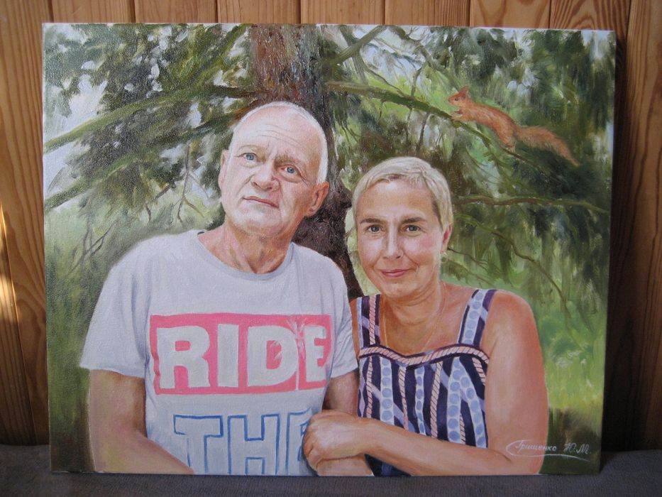 " Семейный портрет маслом 40/50 см/ Портрет олійними фарбами"