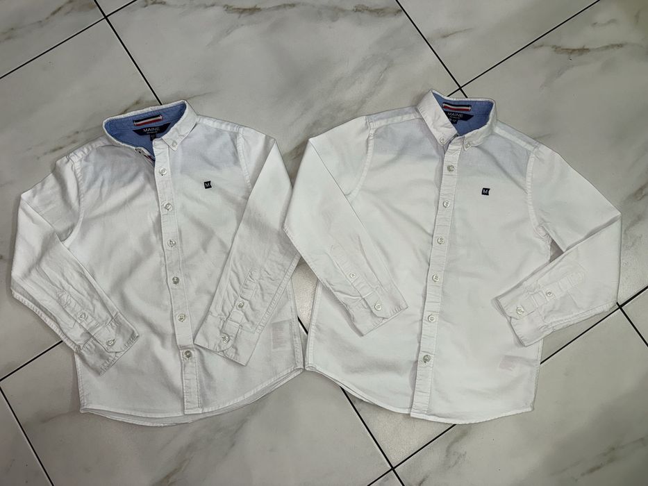 Белая коттоновая рубашка Maine Debenhams 7-8 и 8-9 лет (122-128-134 см