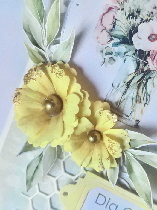 Kartka dla Mamy handmade personalizacja Dzień Mamy kwiaty 3D