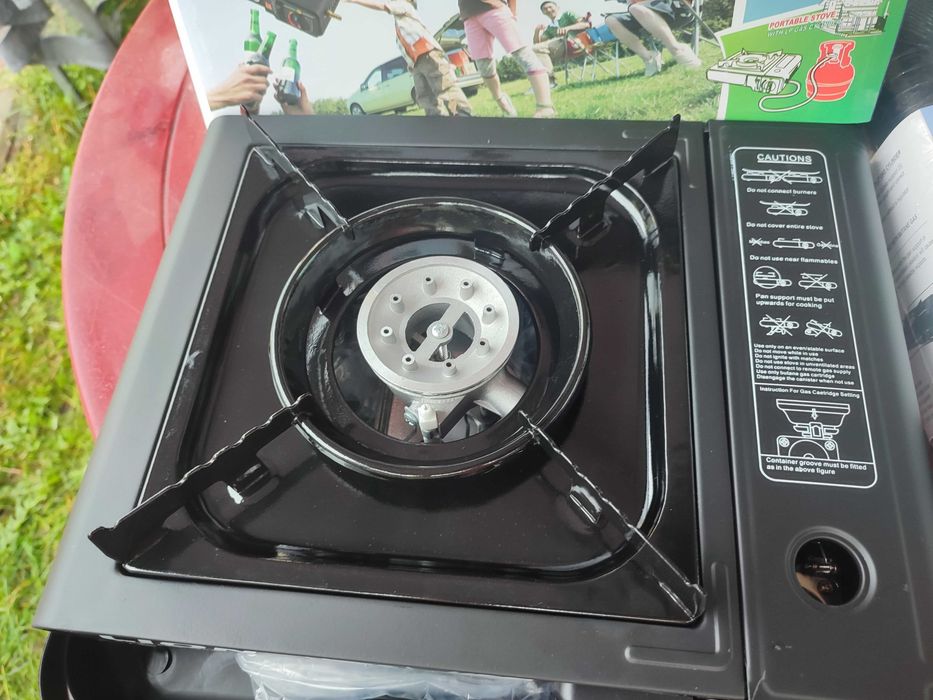 Портативна газова плита під малий балон з п'єзопідпалом кейс Нова