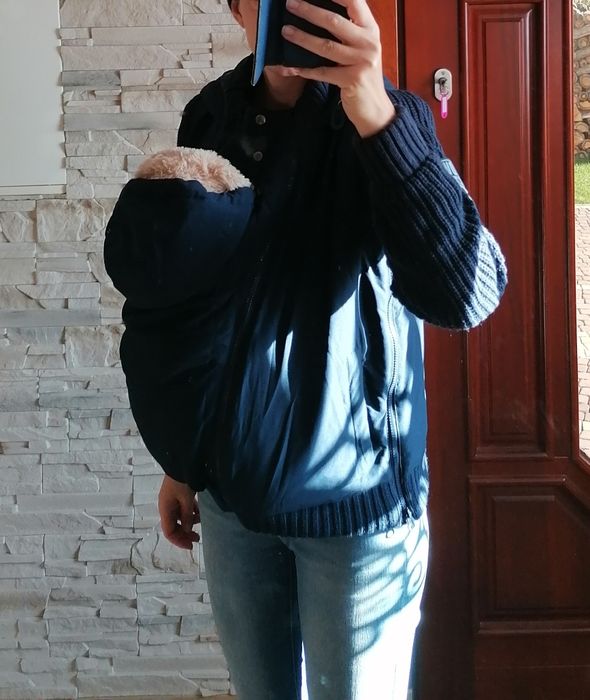 Zimowa kurtka ciążowa ze wstawką niemowlęcą rozm 36 S Bonprix