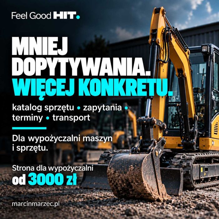 Strona internetowa dla wypożyczalni maszyn | katalog + zapytania