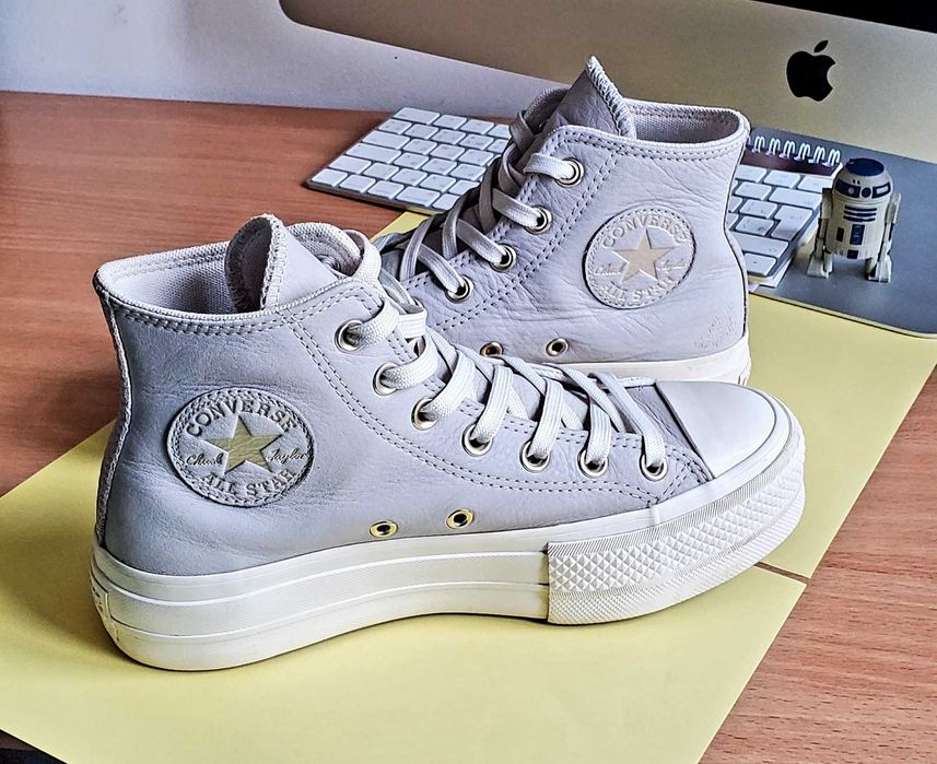 Кеди шкіряні, високі, демісезонні. Converse. Оригінал. Розмір 37-37,5.