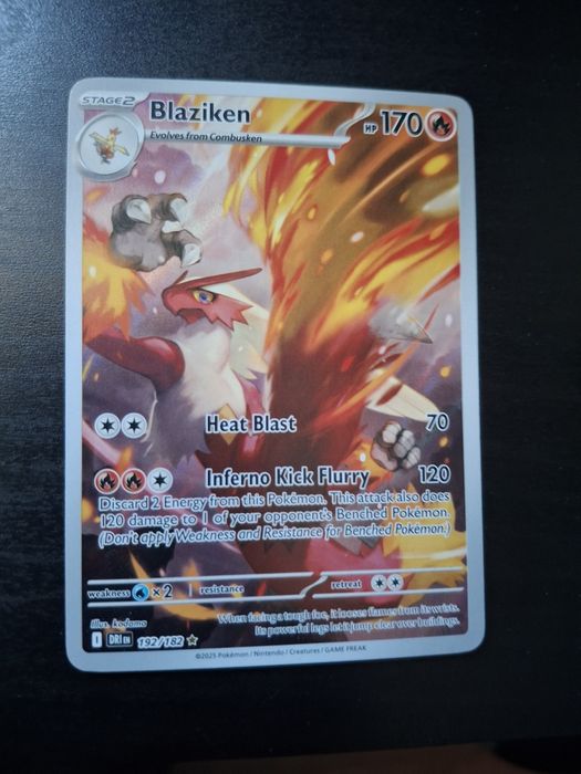 Karta pokemon Blaziken 192/182 z serii "Scarlet & Violet - Destined Rivals".