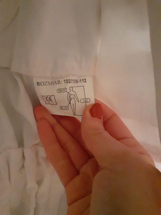 Nowy biały kombinezon roboczy męski