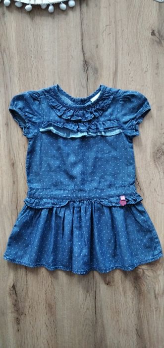Sukienka niebieska jeans Coccodrillo 74