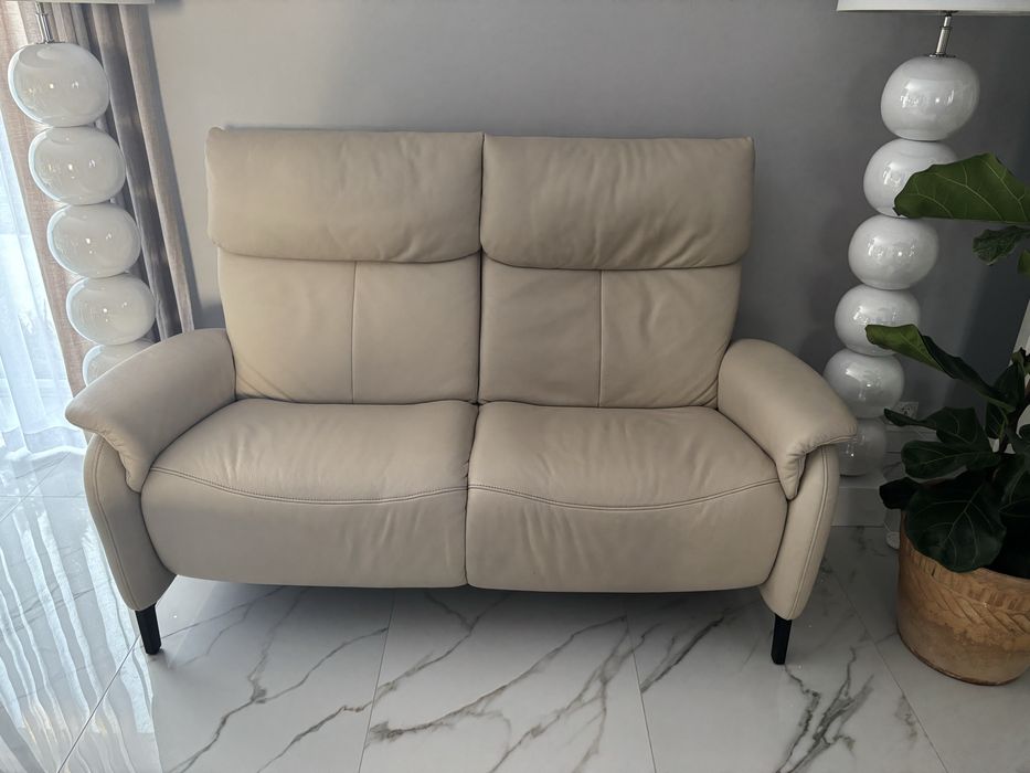 Sofa skórzana i fotel.