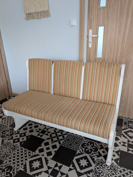 Sofa ławka tapicerwana z oparciem 120