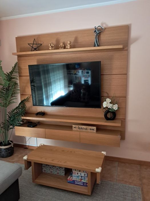 Móvel Tv Suspenso + Mesa Centro