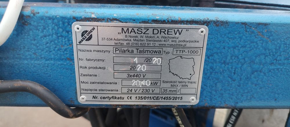 Trak taśmowy Masz -Drew  TTP- 1000 Tartak