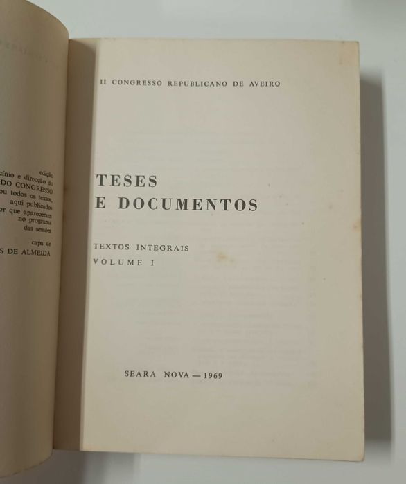 Teses e Documentos: II Congresso Republicano de Aveiro