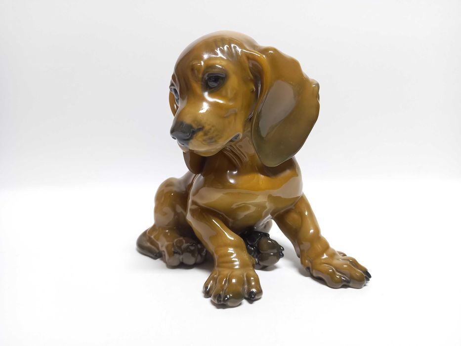 Jamnik, szczeniaczek, figurka Rosenthal Th. Kärner