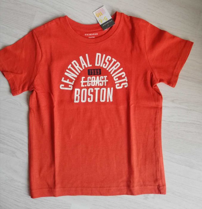 T-shirt laranja estampado - c/ etiqueta