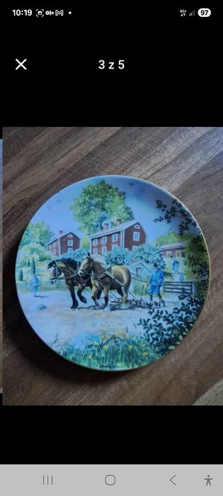 2 kolekcjonerskie talerze Szwecja 1994 – porcelana limitowana