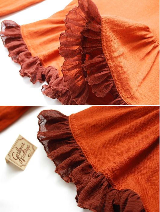 Burberry kardigan damski S XS wełna merino jedwab miedziany rudy brąz