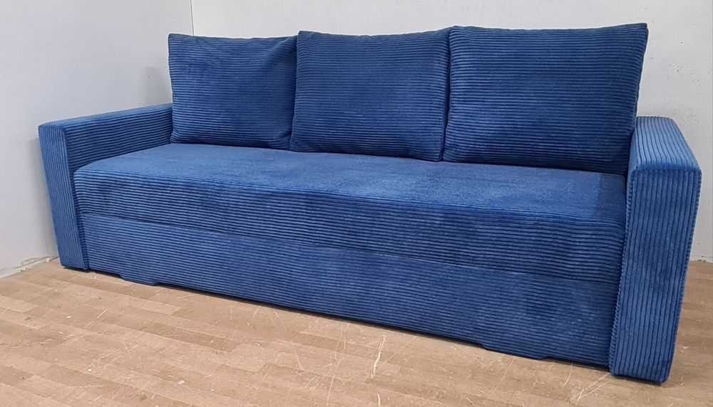 Nowa sofa automat sprężyny sztruks welur plusz kanapa wersalka tapczan
