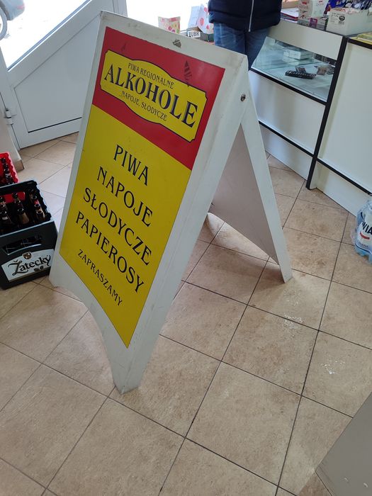 Potykacz reklamowy stojący 110x70