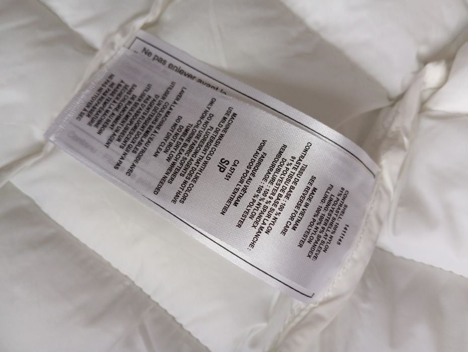 Lekka i ciepła biała kurtka Tommy Hilfiger - S / M