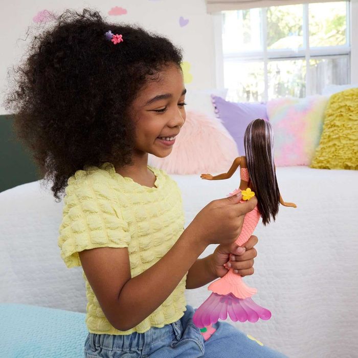 Лялька-русалка Барбі Barbie Квіткова магія Фантастичний світ! (JDM73)