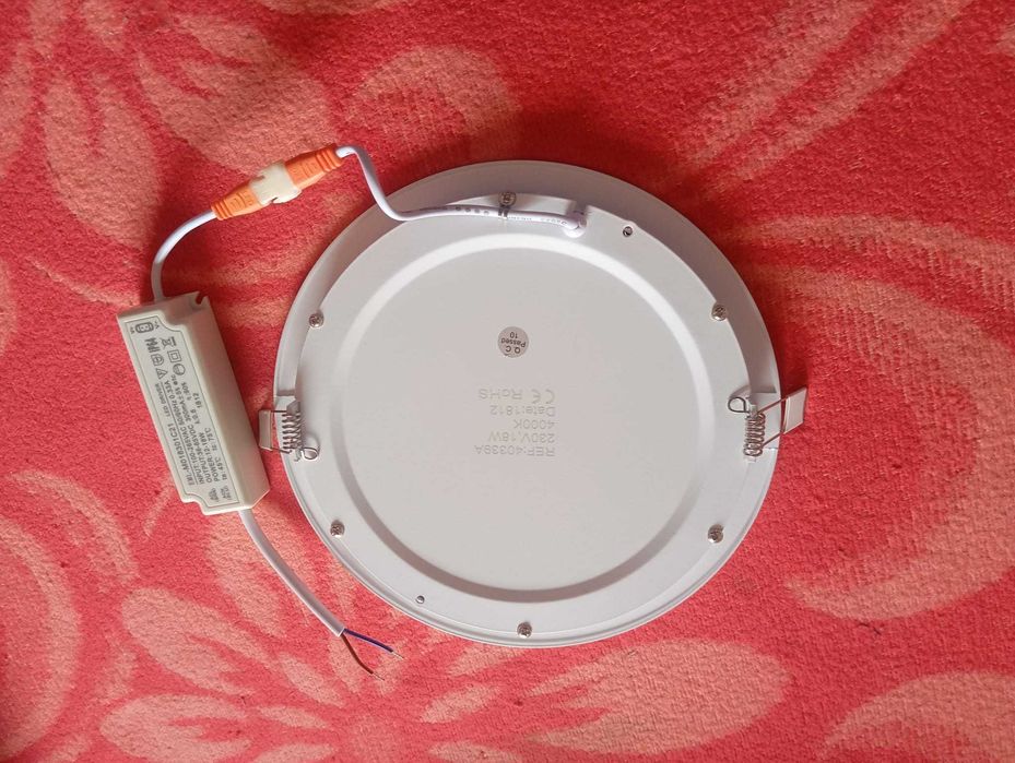 Painel LED Embutido 18W 4000K Redondo – Novo