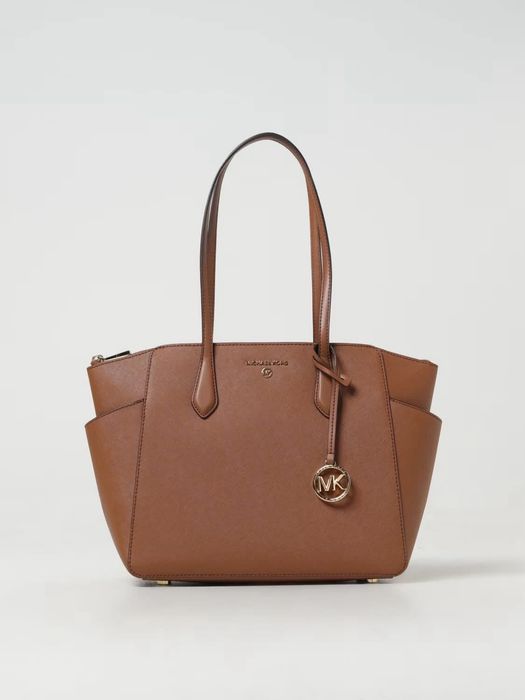 MICHAEL KORS  Shopperka Michael Kors Marilyn Leather Saffiano braz luggage złore logo