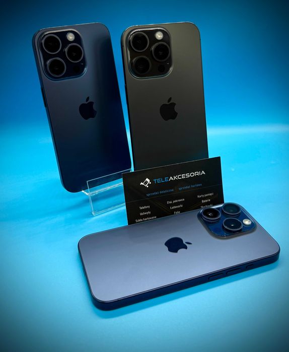 IPHONE 15 PRO | 256GB | Black/Blue | "e-SIM" | Super Stan | Carrefour Kutno | CENA: 2499,-