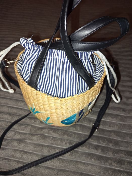 Плетёная  летняя сумка
