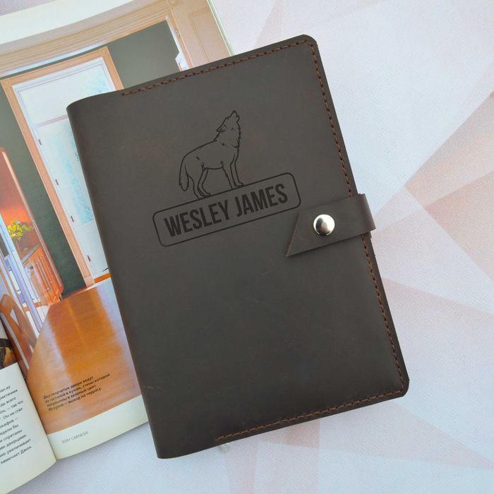 Шкіряний блокнот. Шкіряний щоденник. Блокнот з гравіюванням. Подарунок