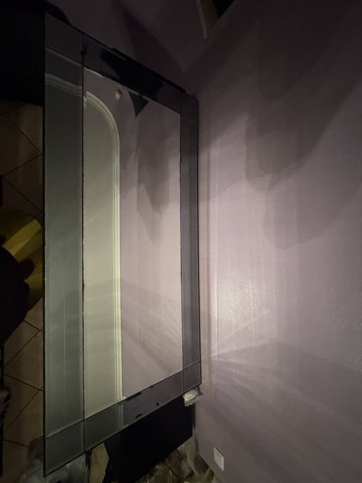 Espelho grande moderno 200×90 cm — Moldura madeira preta — Bom estado