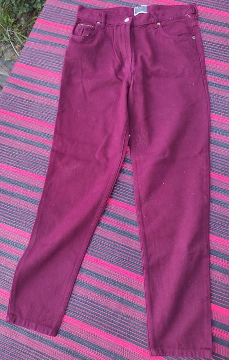 Новые винтажные джинсы Calvin Klein Made in USA 90s бордовые / Винтаж СК