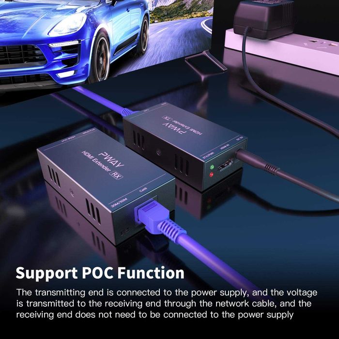 Przedłużacz HDMI PW-HT202P 50 m Single Cat5e/6 Full HD 1080P