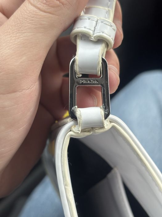 Женская сумка Prada Cleo Shoulder Bag in white