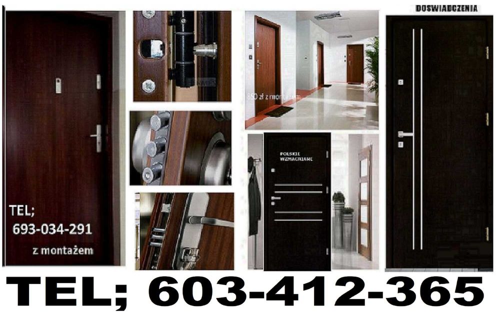 Solidne drzwi zewnętrzne -wejściowe - MONTAŻ GRATIS antywłamaniowe