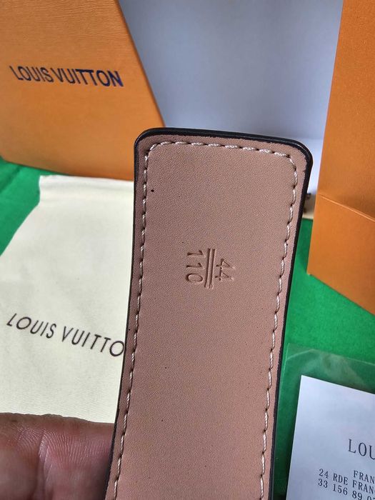 Pasek unisex Louis Vuitton komplet zloty srebrny nowość brazowy Premium