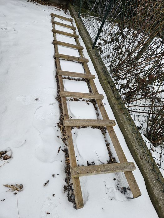 Drabina drewniana 4 metry z hakami