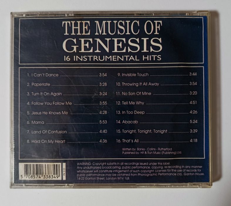 The Music Of Genesis 16 Instrumental Hits CD