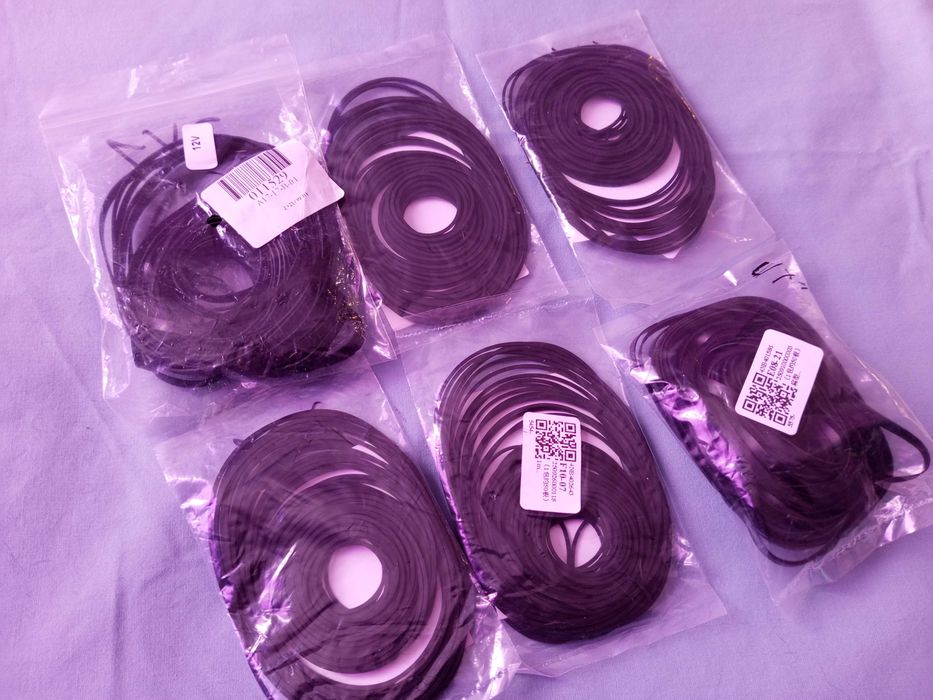 Пасики.Ремни.Для бытовой электроники.от 1 до 5 мм.50 шт комплект