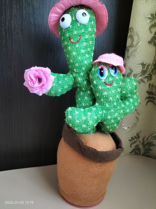 танцюючий, співаючий музичний  кактус 3 в 1 інтерактивна іграшка