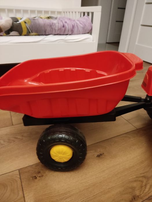 Zabawkowe auto do jazdy dla dzieci JEEP Strażacki z przyczepą