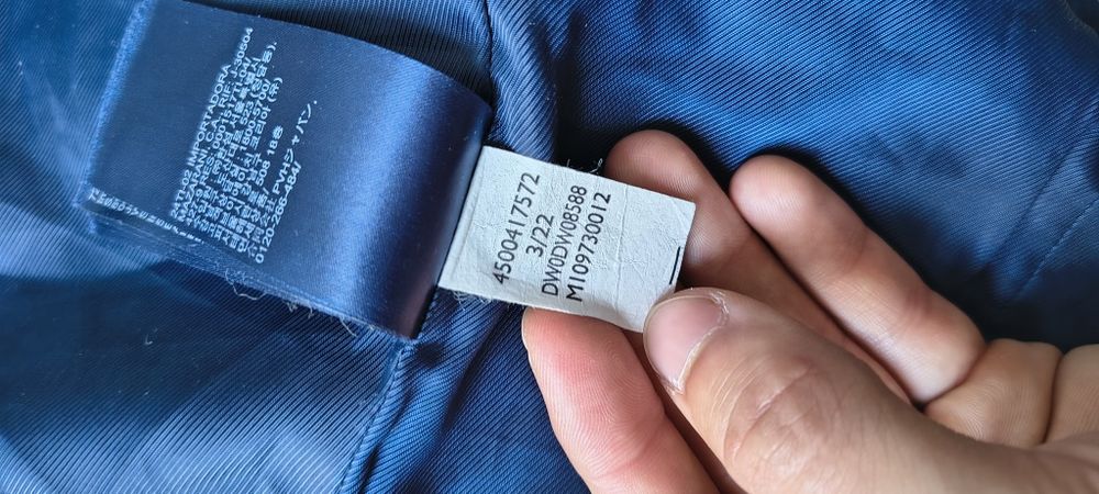 Puchowa kurtka zimowa Tommy Jeans (Hilfiger) DWODW08588 Rozmiar L Granatowa
