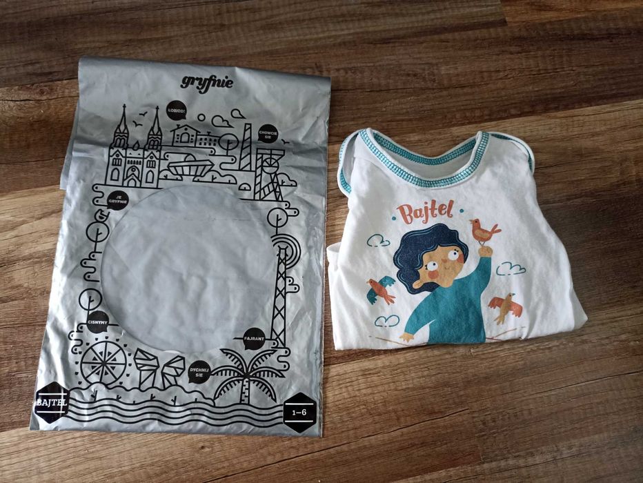 Jak Nowe polskie Body z długim rękawem "bajtel" Gryfnie 68