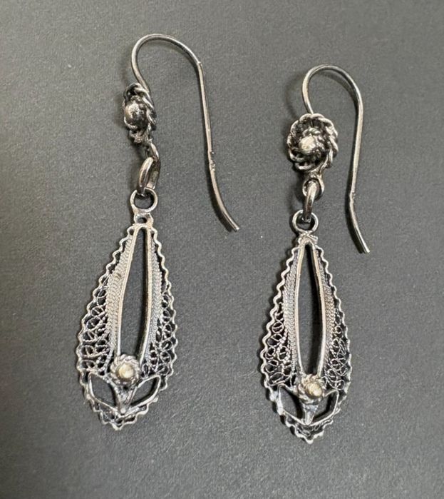 Brincos em prata filigrana