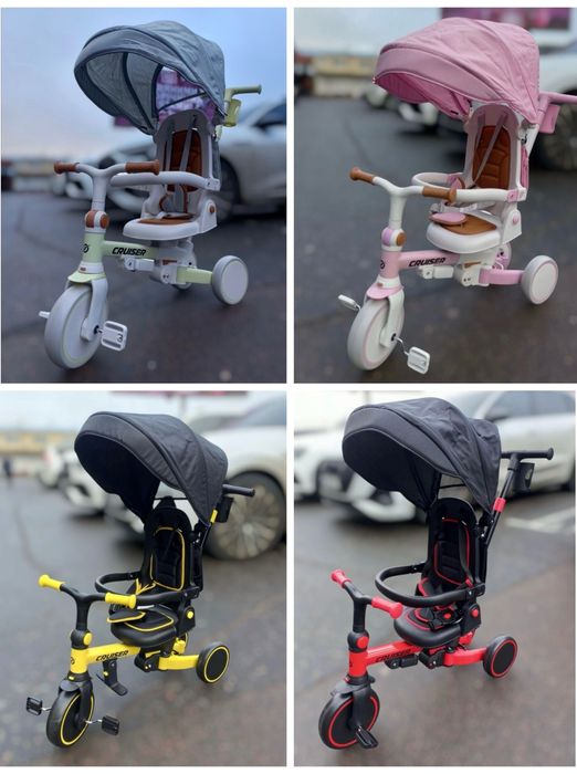 велосипед з навісом з батьківською ручкою Cruiser Milano 6в1