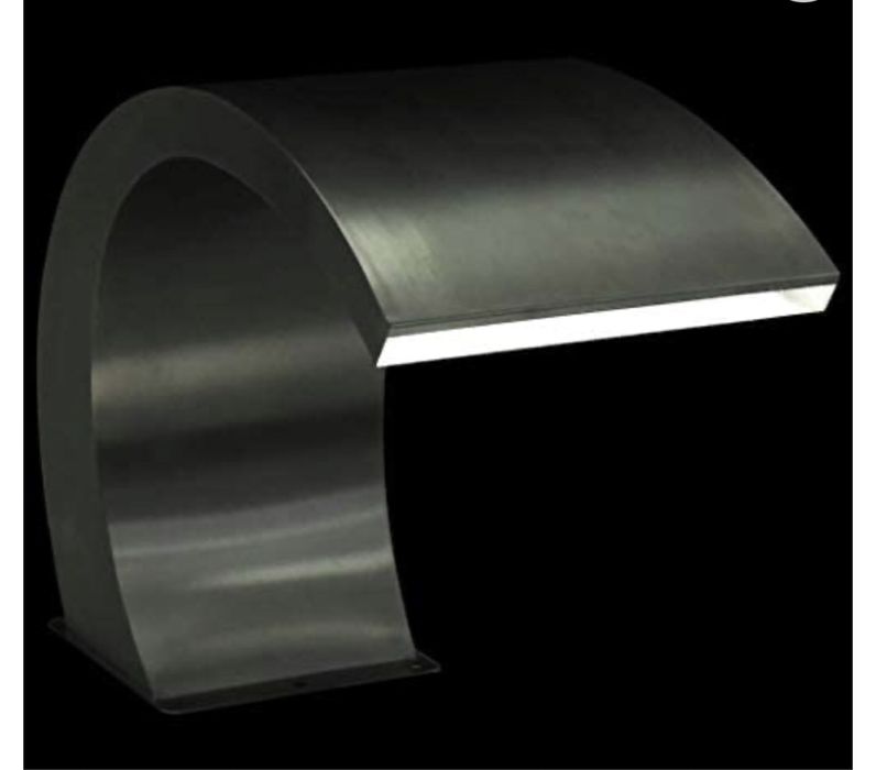 Cascata para piscina inox com luz led