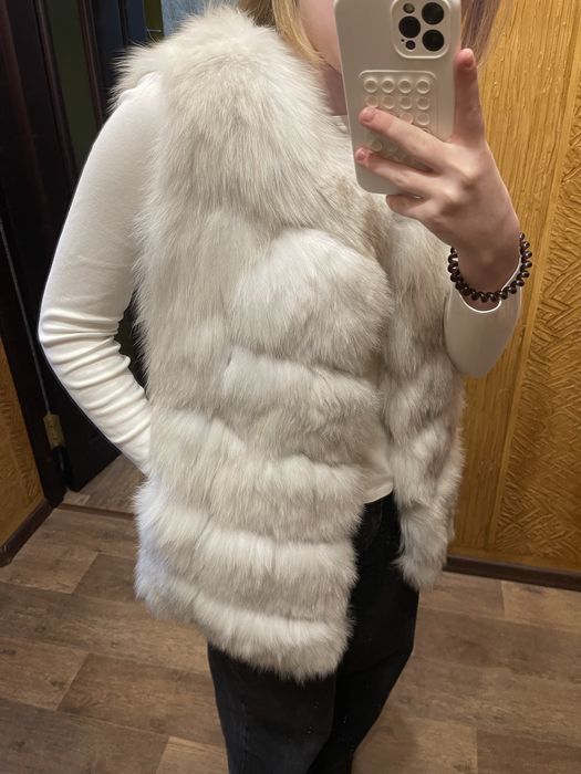Жилет з песця натуральний