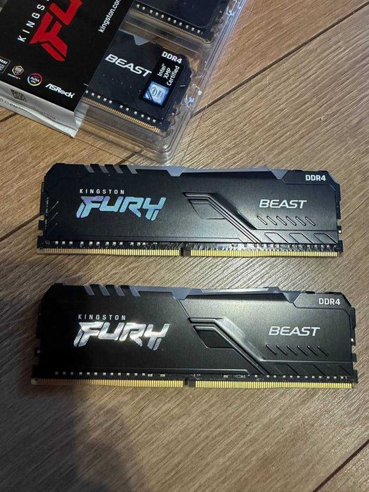 ОЗП Kingston DDR4 32GB (2x16GB) 3200Mhz FURY Beast RGB Black