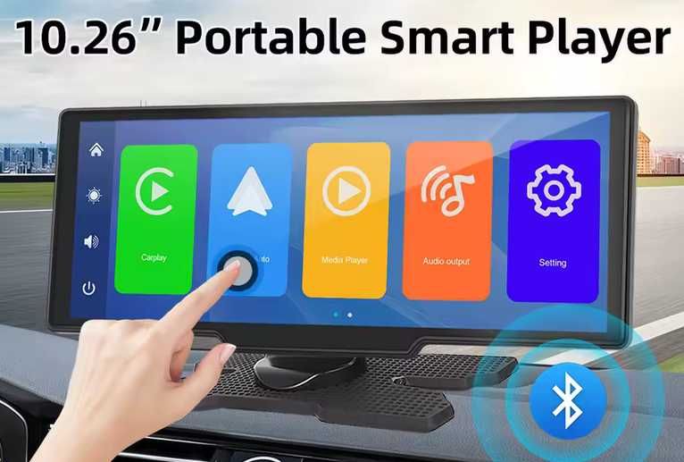 Leitor multimédia para carro (CarPlay, Android Auto, GPS, WIFI, Mirror Link) Como Novo